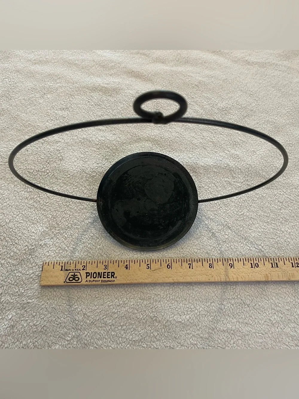 Rustic Round Metal Wall Candle Holder Sconce